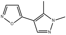 5-(1,5-二甲基-1H-吡唑-4-基)异噁唑 结构式