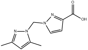 1-(3,5-DIMETHYL-PYRAZOL-1-YLMETHYL)-1 H-PYRAZOLE-3-CARBOXYLIC ACID 结构式