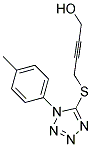 4-(1-p-Tolyl-1H-tetrazol-5-ylsulfanyl)-but-2-yn-1-ol 结构式