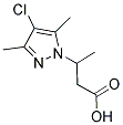 3-(4-CHLORO-3,5-DIMETHYL-1H-PYRAZOL-1-YL)BUTANOIC ACID 结构式