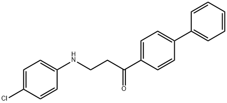 1-[1,1'-BIPHENYL]-4-YL-3-(4-CHLOROANILINO)-1-PROPANONE 结构式