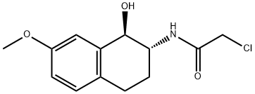 N-[(1R,2R)-1,2,3,4-TETRAHYDRO-1-HYDROXY-7-METHOXY-2-NAPHTHALENYL]-CHLOROACETAMIDE 结构式