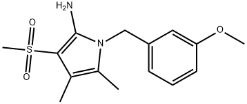 1-(3-METHOXYBENZYL)-4,5-DIMETHYL-3-(METHYLSULFONYL)-1H-PYRROL-2-AMINE 结构式