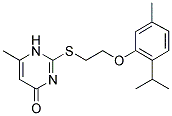 2-([2-(2-ISOPROPYL-5-METHYLPHENOXY)ETHYL]THIO)-6-METHYLPYRIMIDIN-4(1H)-ONE 结构式