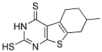 2-MERCAPTO-7-METHYL-5,6,7,8-TETRAHYDRO[1]BENZOTHIENO[2,3-D]PYRIMIDINE-4(3H)-THIONE 结构式