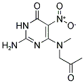 2-AMINO-5-(NITRO)-6-(METHYL(2-OXOPROPYL)AMINO)PYRIMIDIN-4(3H)-ONE 结构式