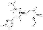 ETHYL (2Z,5S,6E)-5-([TERT-BUTYL(DIMETHYL)SILYL]OXY)-2,6-DIMETHYL-7-(2-METHYL-1,3-THIAZOL-4-YL)HEPTA-2,6-DIENOATE 结构式