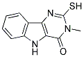 2-MERCAPTO-3-METHYL-3,5-DIHYDRO-4H-PYRIMIDO[5,4-B]INDOL-4-ONE 结构式