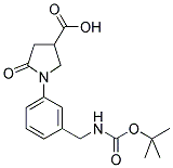 1-[3-(TERT-BUTOXYCARBONYLAMINO-METHYL)-PHENYL]-2-OXO-PYRROLIDINE-3-CARBOXYLIC ACID 结构式