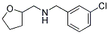 1-(3-CHLOROPHENYL)-N-(TETRAHYDROFURAN-2-YLMETHYL)METHANAMINE 结构式