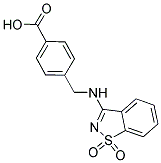 4-[[(1,1-DIOXIDO-1,2-BENZISOTHIAZOL-3-YL)AMINO]METHYL]BENZOIC ACID 结构式