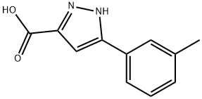 5-(3-METHYLPHENYL)-1H-PYRAZOLE-3-CARBOXYLIC ACID 结构式