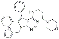 7-(FURAN-2-YLMETHYL)-N-(3-MORPHOLINOPROPYL)-5,6-DIPHENYL-7H-PYRROLO[2,3-D]PYRIMIDIN-4-AMINE 结构式