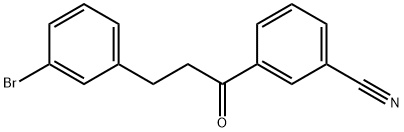 3-(3-BROMOPHENYL)-3'-CYANOPROPIOPHENONE 结构式