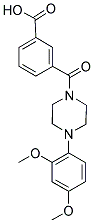 3-([4-(2,4-DIMETHOXYPHENYL)PIPERAZIN-1-YL]CARBONYL)BENZOIC ACID 结构式