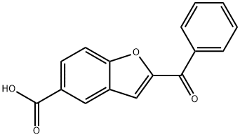 2-苯基羰基-1-苯并呋喃-5-羧酸 结构式