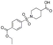 1-[[4-(ETHOXYCARBONYL)PHENYL]SULFONYL]PIPERIDINE-4-CARBOXYLIC ACID 结构式