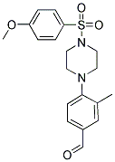 4-(4-[(4-METHOXYPHENYL)SULFONYL]PIPERAZIN-1-YL)-3-METHYLBENZALDEHYDE 结构式