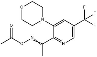 4-[2-[(ACETYLOXY)ETHANIMIDOYL]-5-(TRIFLUOROMETHYL)-3-PYRIDINYL]MORPHOLINE 结构式