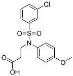 3-[(3-CHLORO-BENZENESULFONYL)-(4-METHOXY-PHENYL)-AMINO]-PROPIONIC ACID 结构式