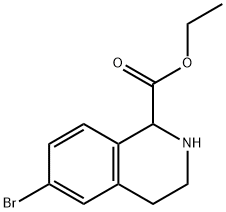 6-溴-四氢异喹啉-1-羧酸乙酯 结构式