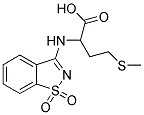 2-[(1,1-DIOXIDO-1,2-BENZISOTHIAZOL-3-YL)AMINO]-4-(METHYLTHIO)BUTANOIC ACID 结构式