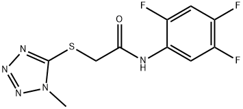 2-[(1-METHYL-1H-1,2,3,4-TETRAAZOL-5-YL)SULFANYL]-N-(2,4,5-TRIFLUOROPHENYL)ACETAMIDE 结构式