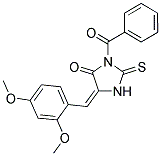 3-BENZOYL-5-(2,4-DIMETHOXY-BENZYLIDENE)-2-THIOXO-IMIDAZOLIDIN-4-ONE 结构式
