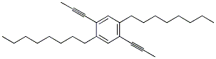 2,5-DIOCTYL-1,4-DI-1-PROPYNYLBENZENE 结构式