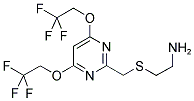 2-[4,6-BIS(2,2,2-(TRIFLUOROETHOXY)PYRIMIDIN-2-YL)METHYLTHIO]ETHYLAMINE 结构式