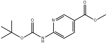 6-叔丁氧羰基氨基烟酸甲酯 结构式