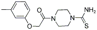 4-[(3-METHYLPHENOXY)ACETYL]PIPERAZINE-1-CARBOTHIOAMIDE 结构式