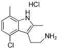2-(4-CHLORO-2,7-DIMETHYL-1H-INDOL-3-YL)ETHANAMINE HYDROCHLORIDE 结构式