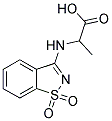 2-[(1,1-DIOXIDO-1,2-BENZISOTHIAZOL-3-YL)AMINO]PROPANOIC ACID 结构式