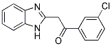 2-(1H-BENZOIMIDAZOL-2-YL)-1-(3-CHLORO-PHENYL)-ETHANONE 结构式