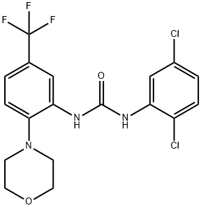 1-(2,5-DICHLOROPHENYL)-3-(2-MORPHOLIN-4-YL-5-(TRIFLUOROMETHYL)PHENYL)UREA 结构式