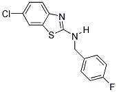 6-CHLORO-N-(4-FLUOROBENZYL)-1,3-BENZOTHIAZOL-2-AMINE 结构式