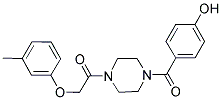 4-((4-[(3-METHYLPHENOXY)ACETYL]PIPERAZIN-1-YL)CARBONYL)PHENOL 结构式