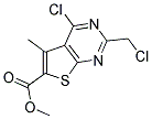 4-CHLORO-2-CHLOROMETHYL-5-METHYL-THIENO[2,3-D]PYRIMIDINE-6-CARBOXYLIC ACID METHYL ESTER 结构式