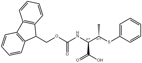 FMOC-(2R,3S)-2-AMINO-3-(PHENYLTHIO)BUTANOIC ACID 结构式