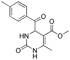 6-METHYL-4-(4-METHYLBENZOYL)-2-OXO-1,2,3,4-TETRAHYDROPYRIMIDINE-5-CARBOXYLIC ACID METHYL ESTER 结构式