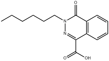3-HEXYL-4-OXO-3,4-DIHYDRO-PHTHALAZINE-1-CARBOXYLIC ACID 结构式
