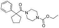 ETHYL 4-((PHENYLCYCLOPENTYL)CARBONYL)PIPERAZINECARBOXYLATE 结构式