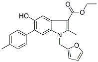 ETHYL 1-(FURAN-2-YLMETHYL)-5-HYDROXY-2-METHYL-6-P-TOLYL-1H-INDOLE-3-CARBOXYLATE 结构式