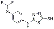 5-(4-DIFLUOROMETHYLSULFANYL-PHENYLAMINO)-[1,3,4]THIADIAZOLE-2-THIOL 结构式