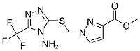 1-(4-AMINO-5-TRIFLUOROMETHYL-4 H-[1,2,4]TRIAZOL-3-YLSULFANYLMETHYL)-1 H-PYRAZOLE-3-CARBOXYLIC ACID METHYL ESTER 结构式