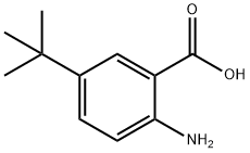 2-氨基-5-叔丁基苯甲酸 结构式