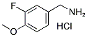 3-FLUORO-4-METHOXYBENZYLAMINE HYDROCHLORIDE 结构式