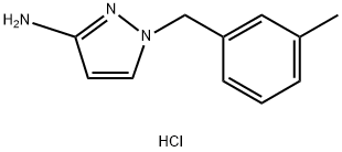 1-(3-METHYL-BENZYL)-1H-PYRAZOL-3-YLAMINE HYDROCHLORIDE 结构式