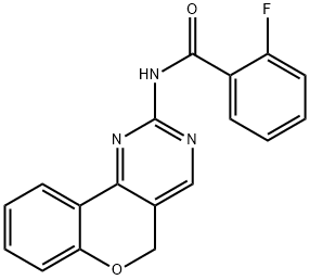 N-(5H-CHROMENO[4,3-D]PYRIMIDIN-2-YL)-2-FLUOROBENZENECARBOXAMIDE 结构式